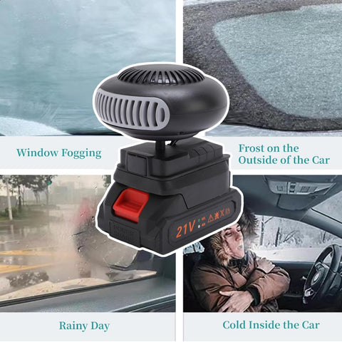 Diydeg windshield defogger enhances visibility with rapid warm air.