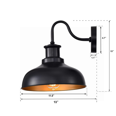 Diyel gooseneck barn wall lamp adds vintage charm to porches and entryways