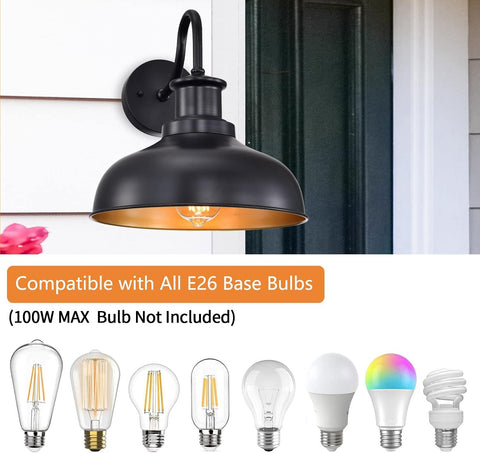 Diyel industrial black outdoor light offers weather resistant performance