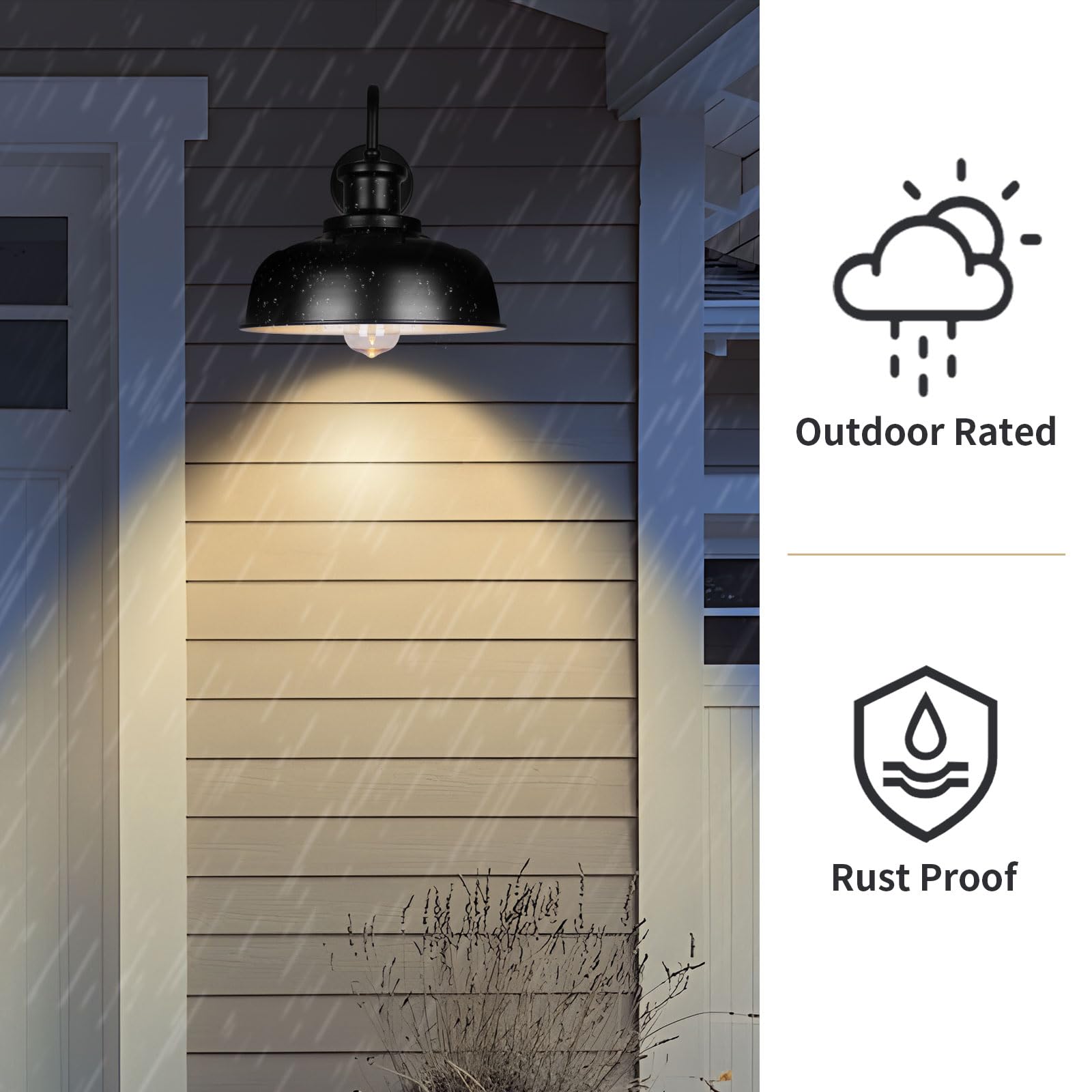 Diyel solar barn light helps reduce electricity use with solar power.