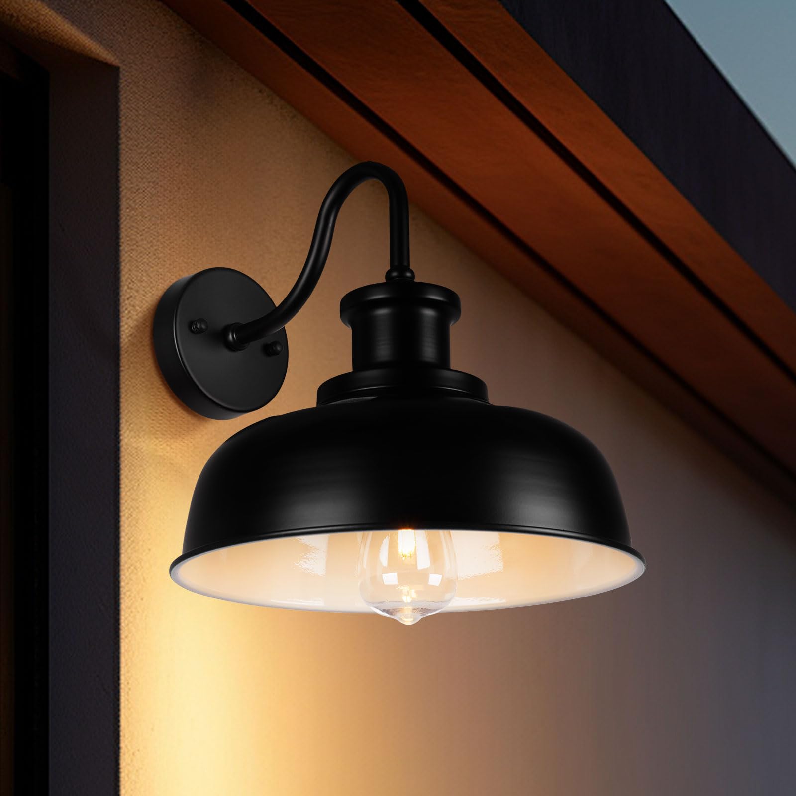 Diyel solar barn light ideal for porches and entryways.