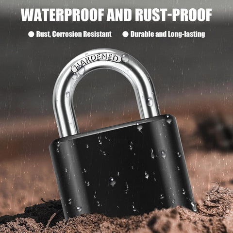 Diyife 2-pack outdoor padlocks side view highlighting compact design