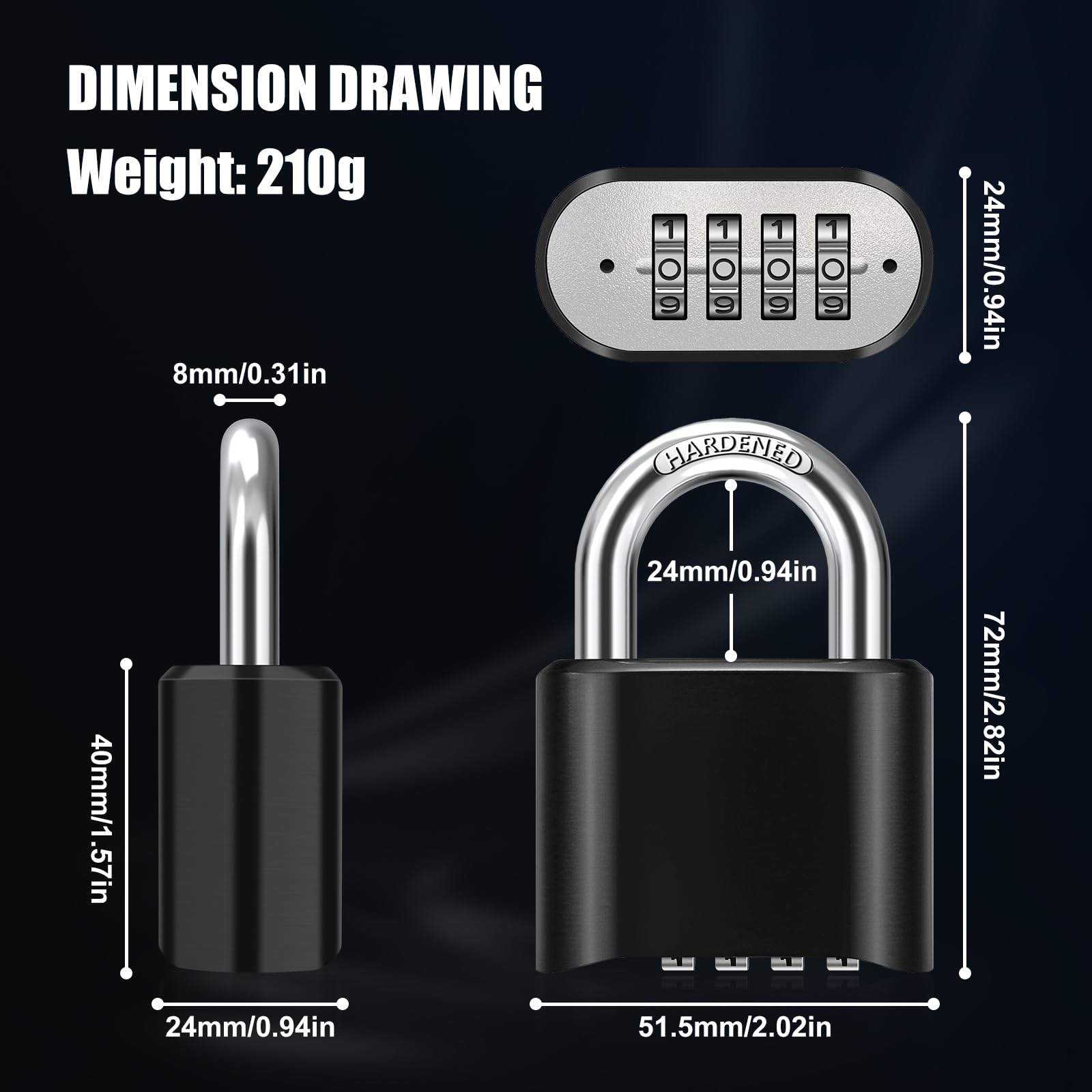 Diyife garden gate application padlock in use for secure entry