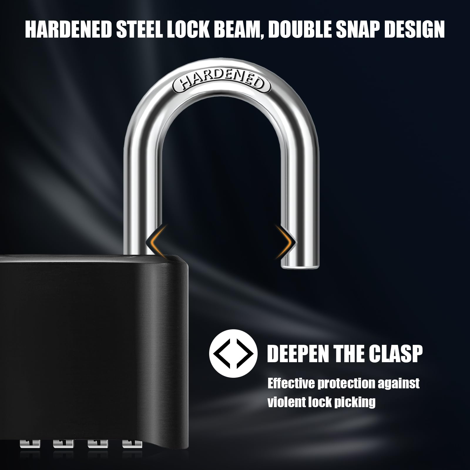 Diyife hardened steel shackle close-up demonstrating strength for outdoor use