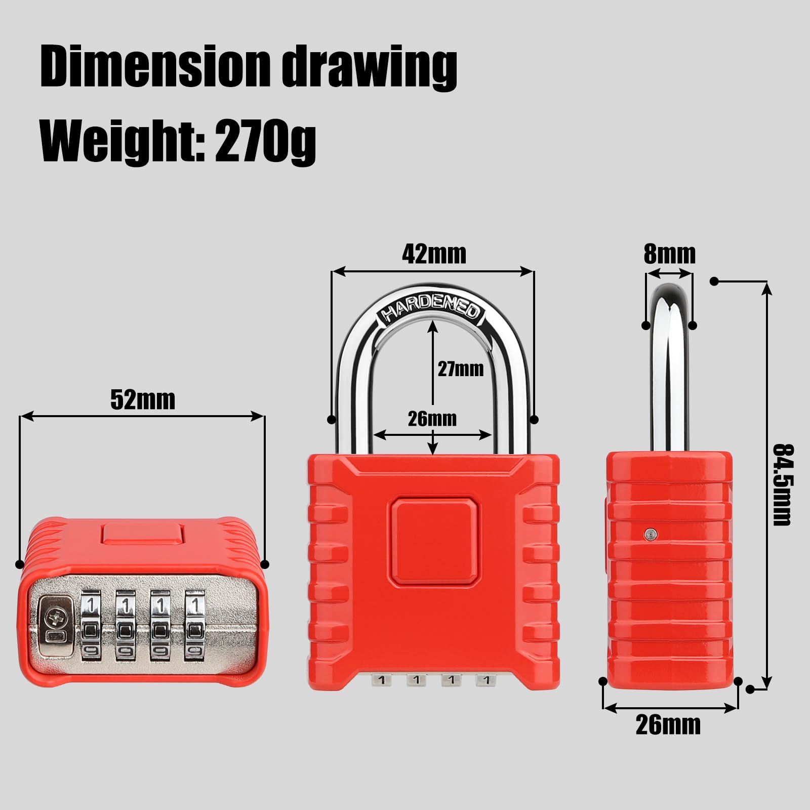 Diyife heavy-duty padlock showing hidden password design for secure setup.