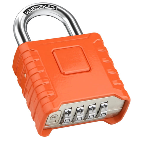 Diyife heavy-duty padlock orange front view showing robust construction for outdoor security