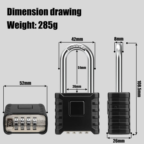 Diyife one-touch unlocking padlock for quick access at gym or travel