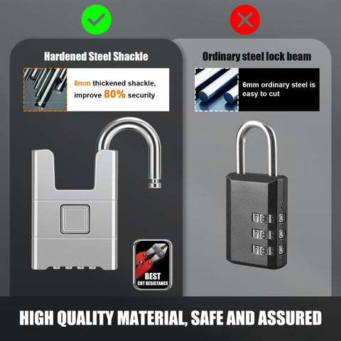 Diyife outdoor padlock features one-touch unlocking for quick access on gates and lockers.