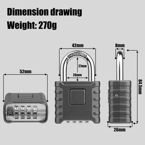 Diyife padlock hidden password design keeps code concealed but accessible.