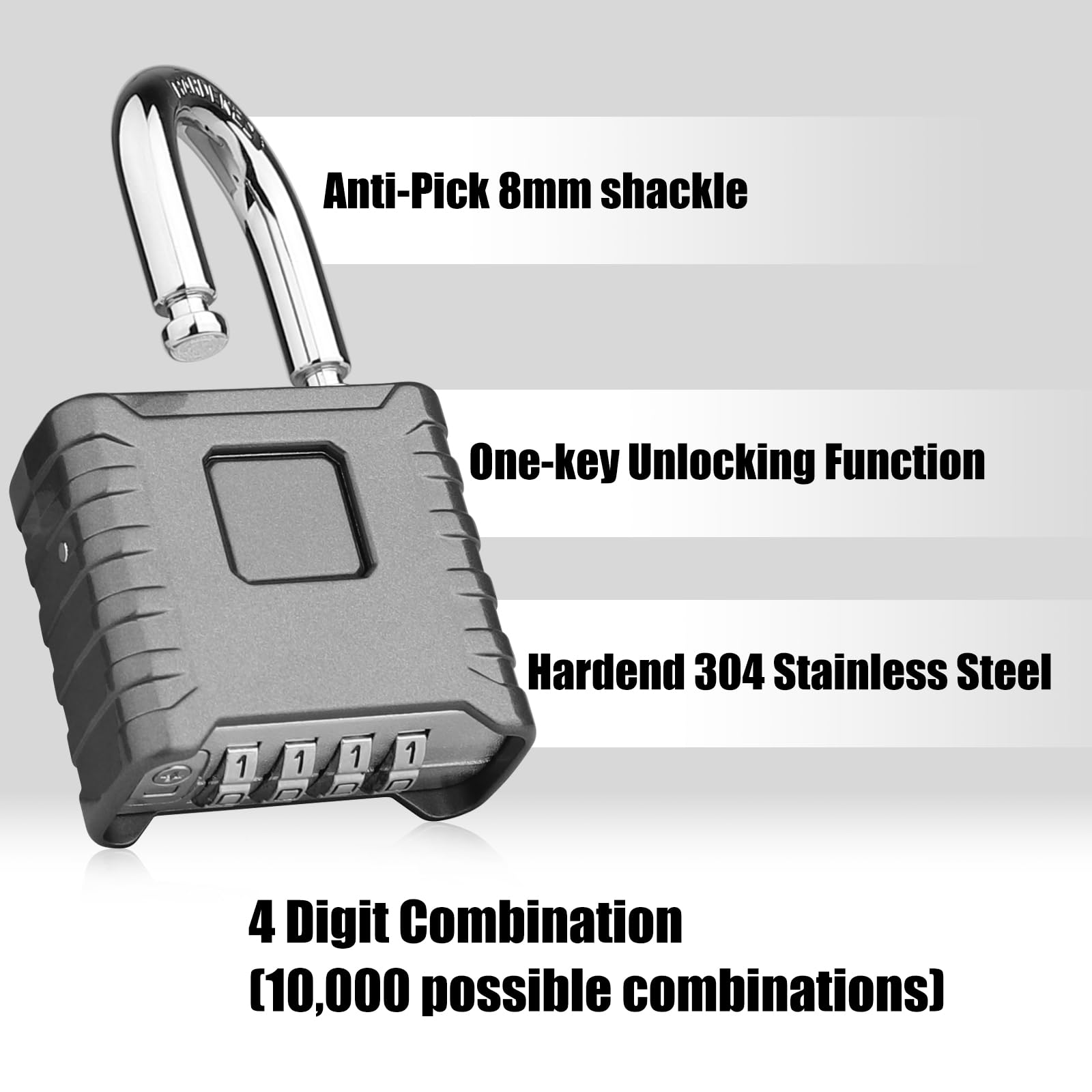 Diyife padlock one-touch unlocking in action for fast opening.
