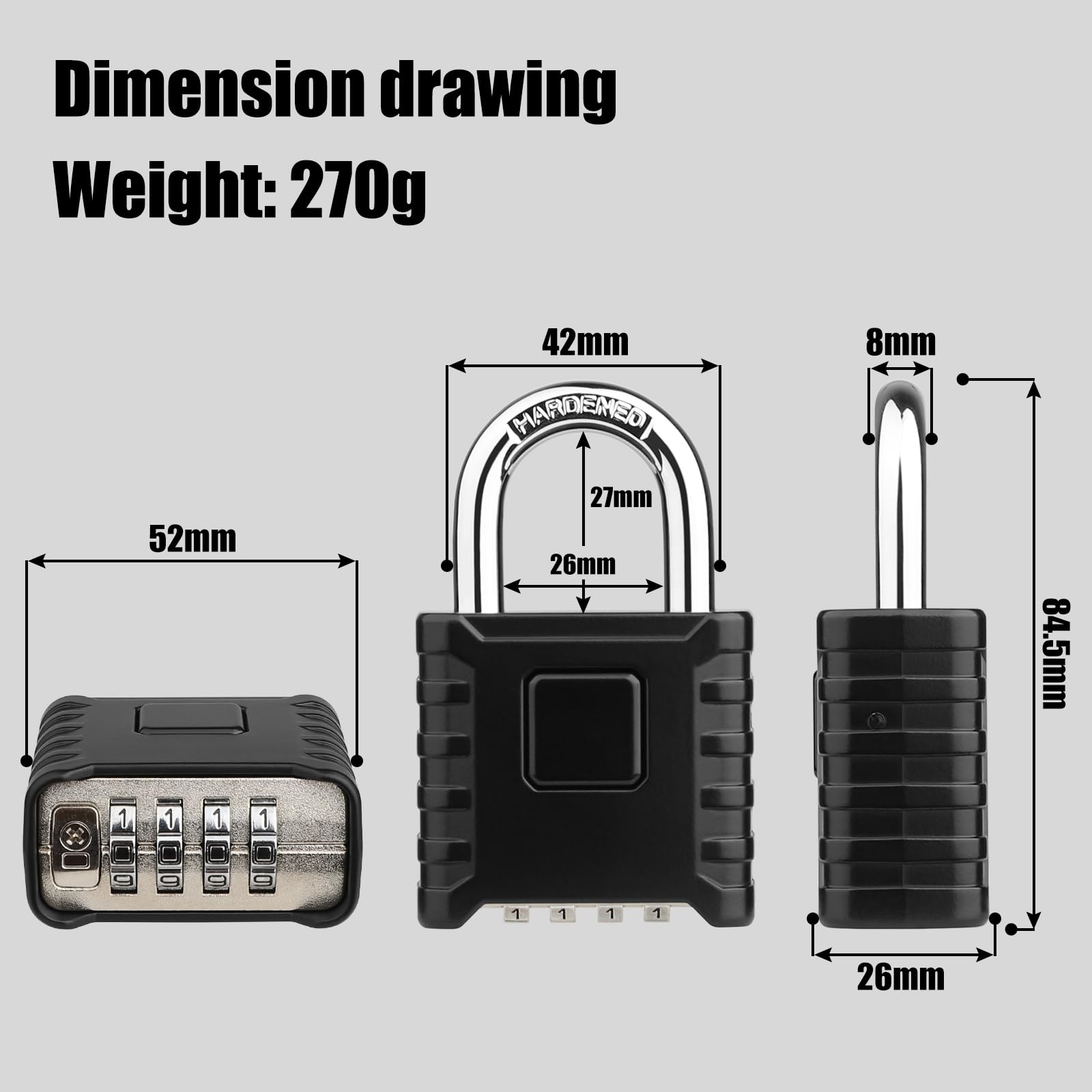 Diyife padlock one-touch unlocking in action for quick access
