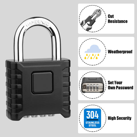 Diyife padlock weatherproof exterior ready for rain, snow and humidity