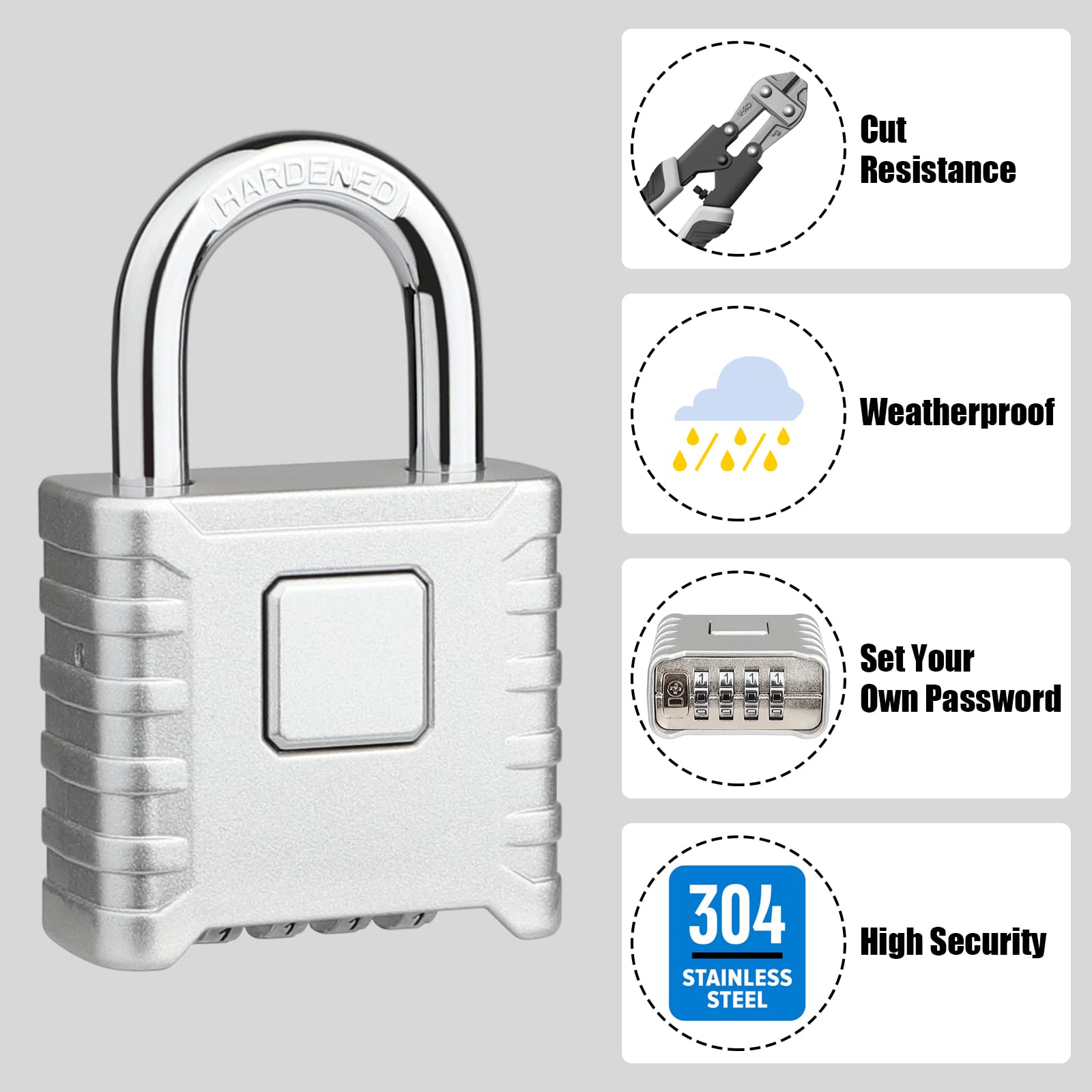 Diyife weatherproof padlock shown in garden setting for outdoors protection