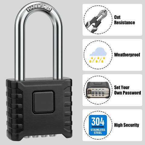 Diyife weatherproof padlock enduring rain and humidity for outdoor storage