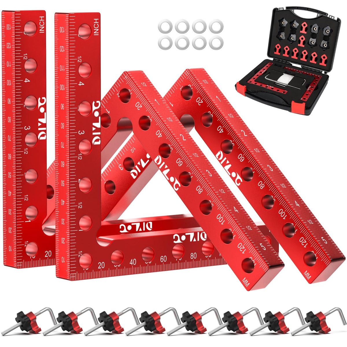 Diylog corner clamp 4-pack in 5.5-inch size for precise framing and joints