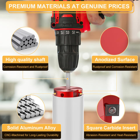 DIYLOG reamer sizes 1/2 to 4 inches for versatile plumbing.