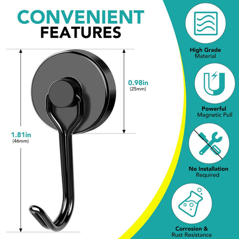 DIYMAG swivel metal hanger hook with sturdy grip for coats and bags.