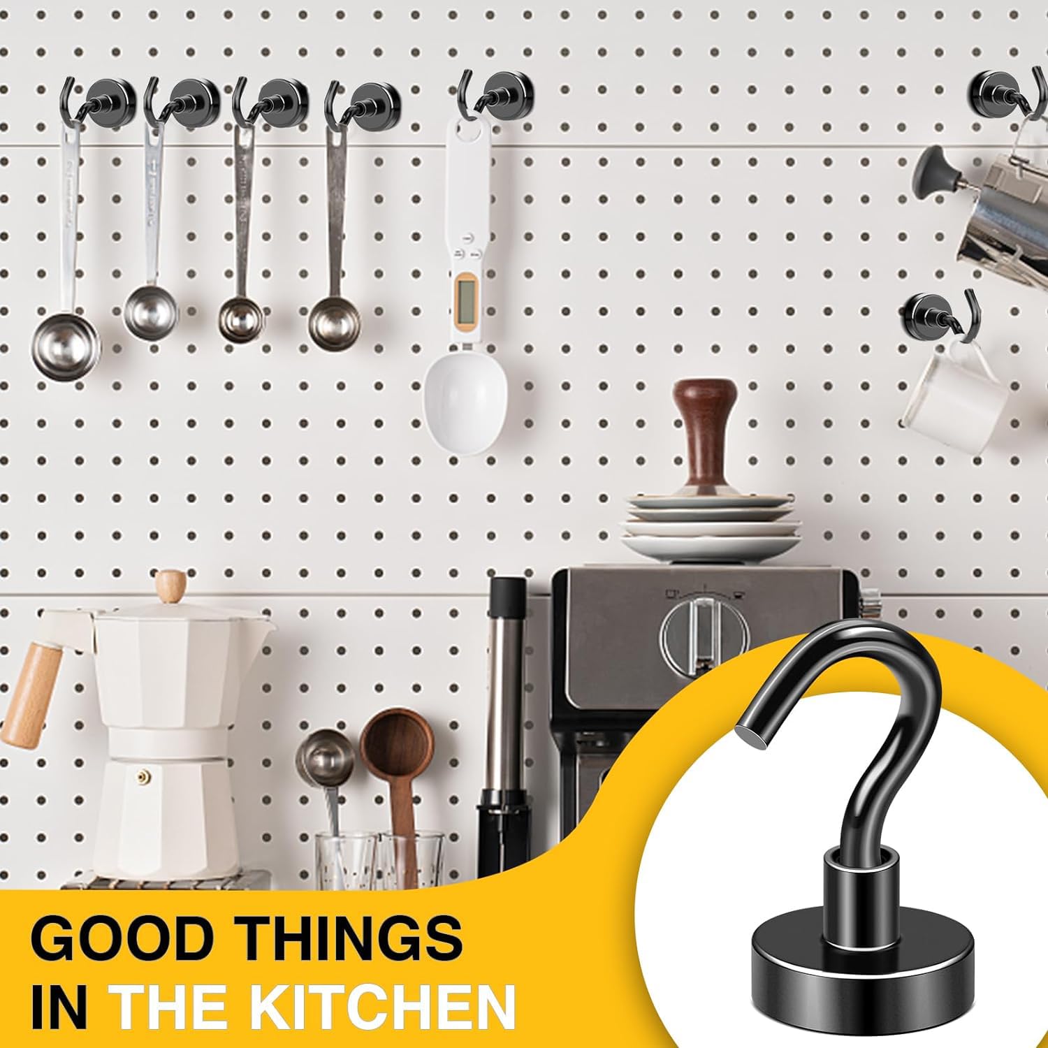 DIYMAG versatile magnetic hook for fridge, tools, and decor