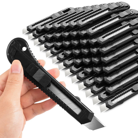 DIYSELF 30-pack retractable box cutter for quick cardboard openings and precision cuts