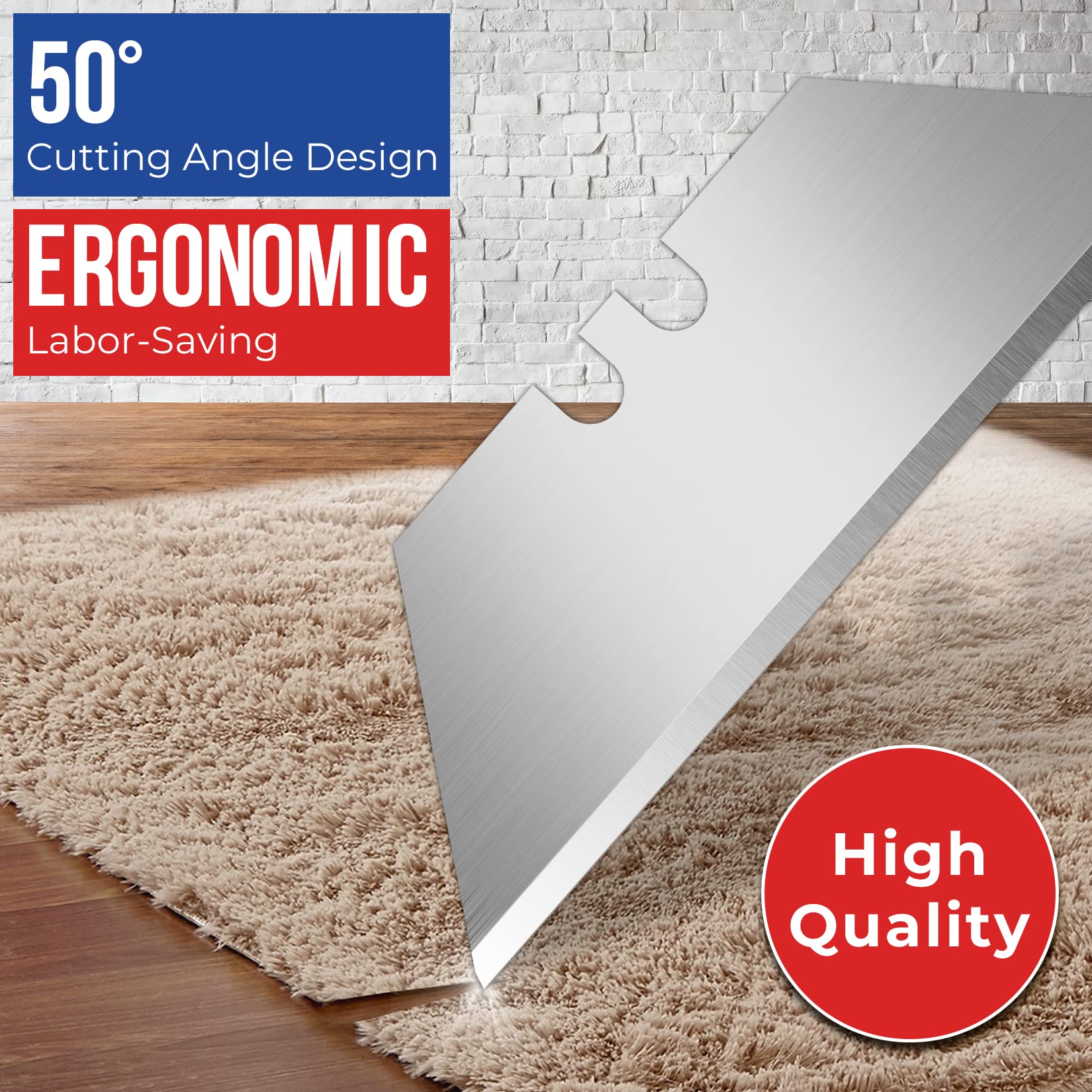 Box cutter blades compatible with standard knives for versatile DIY tasks