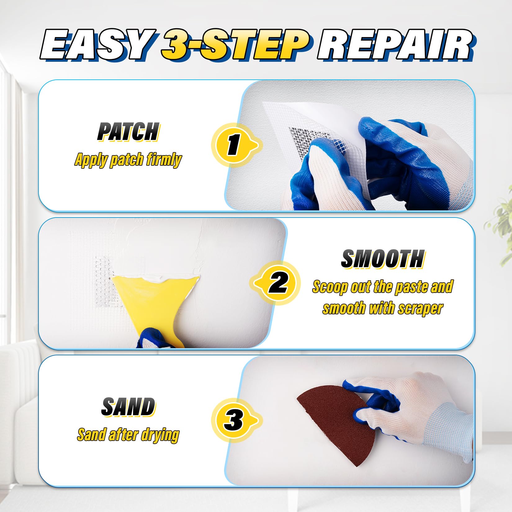 DIYSELF patch kit ideal for DIYers and pros restoring walls