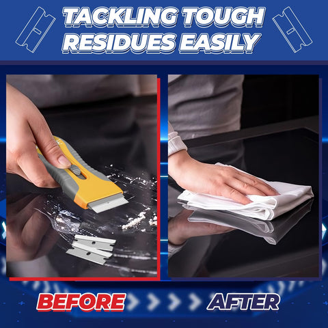 DIYSELF blade for sticker and decal removal on surfaces.