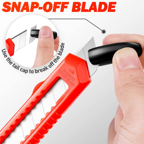 DIYSELF snap-off blade keeps cutting sharp by refreshing tip.