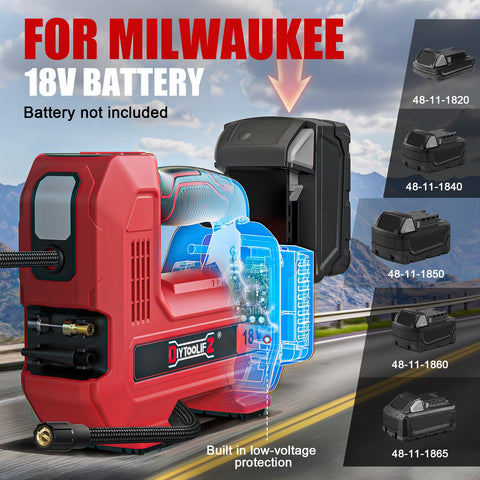 DIYtoolifz compatible with Milwaukee 18V battery for portable use