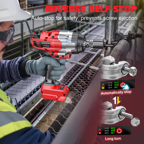 DIYtoolifz 4-speed settings for task-specific control during fastening work.