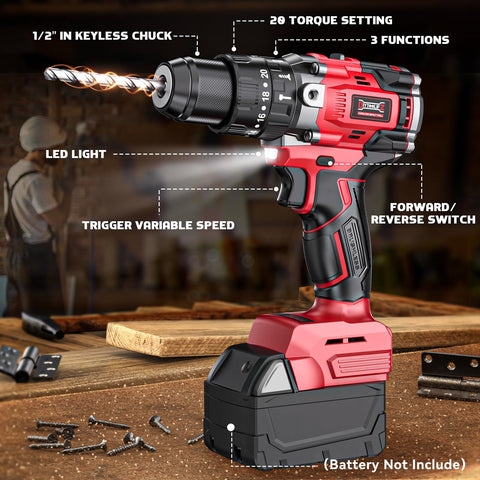 Close-up of the DIYtoolifz brushless drill chuck for precise bit grip