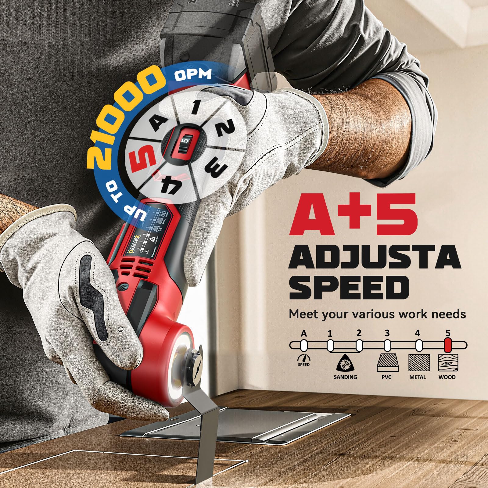 DIYtoolifz brushless motor delivers robust performance for fast material removal.