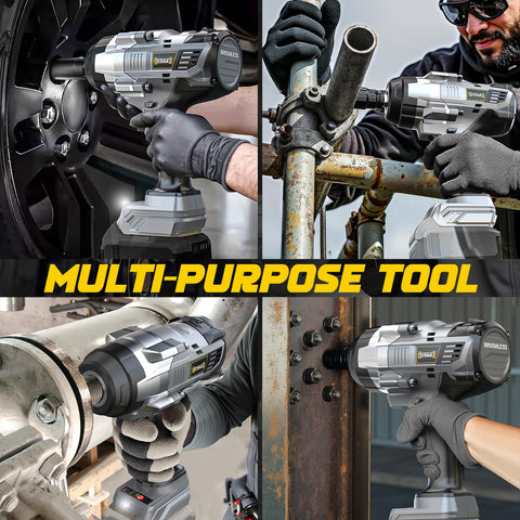 DIYtoolifz cordless brushless motor extends runtime and efficiency.