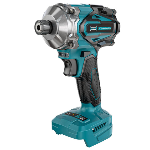 DIYtoolifz cordless impact driver with Makita compatibility for on-site versatility.