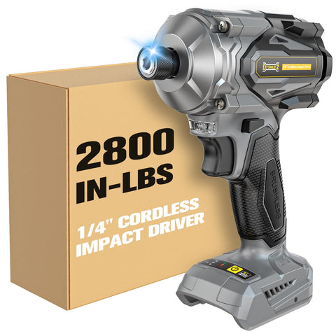 DIYtoolifz cordless impact driver bare tool for on-site power and versatility