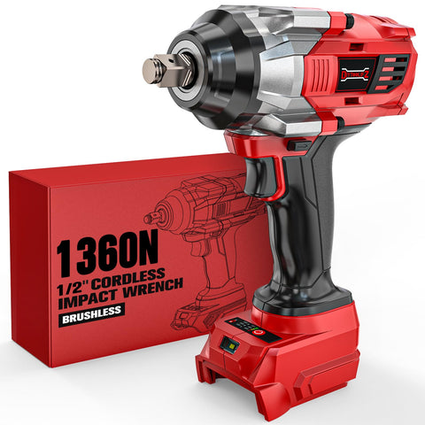 DIYtoolifz cordless impact wrench bare tool for powered performance without included batteries