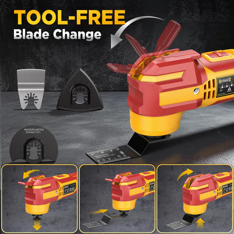 DIYtoolifz cordless oscillating tool five-speed control for different materials