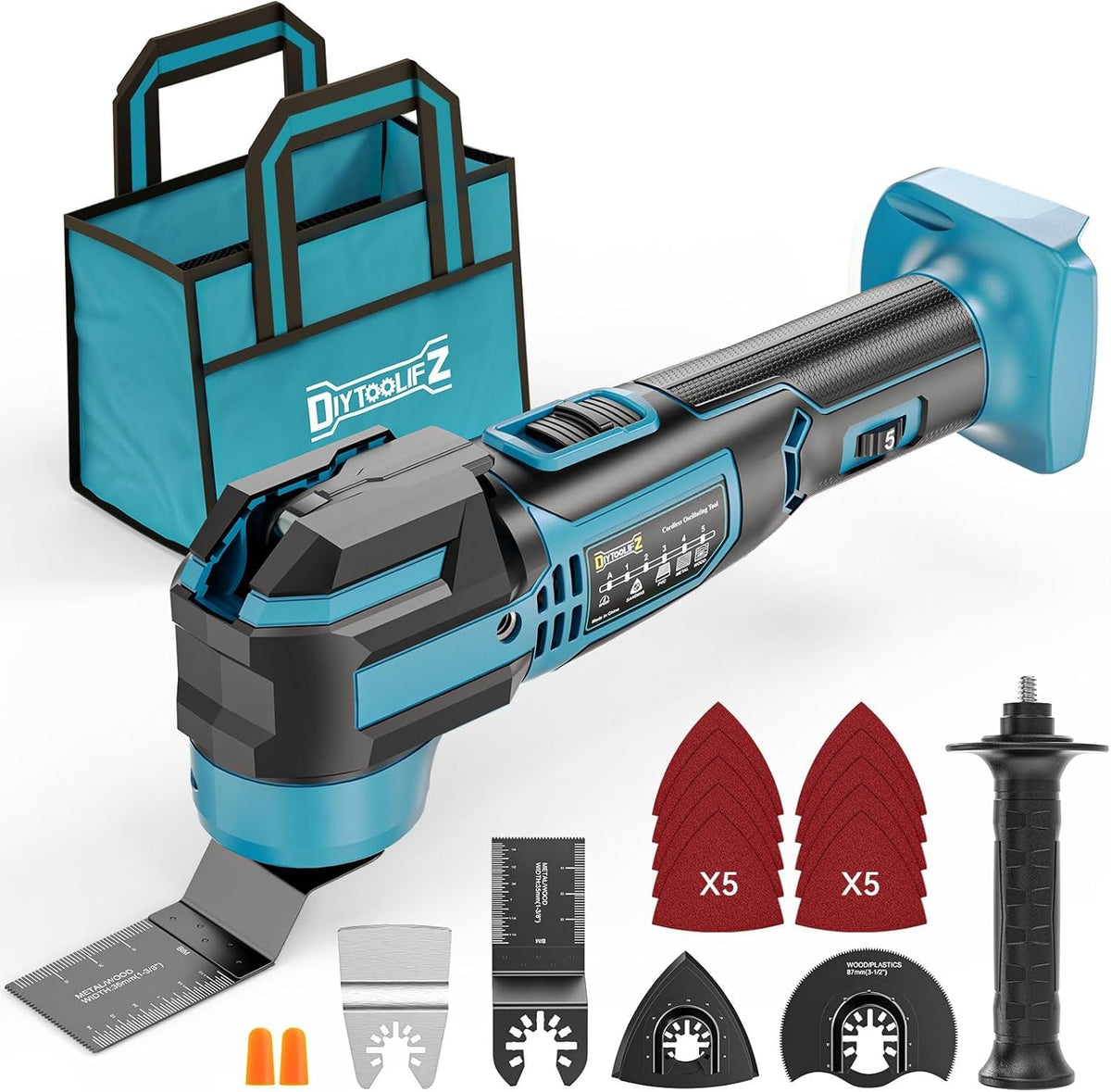 DIYtoolifz cordless oscillating tool with LED light for precise cuts