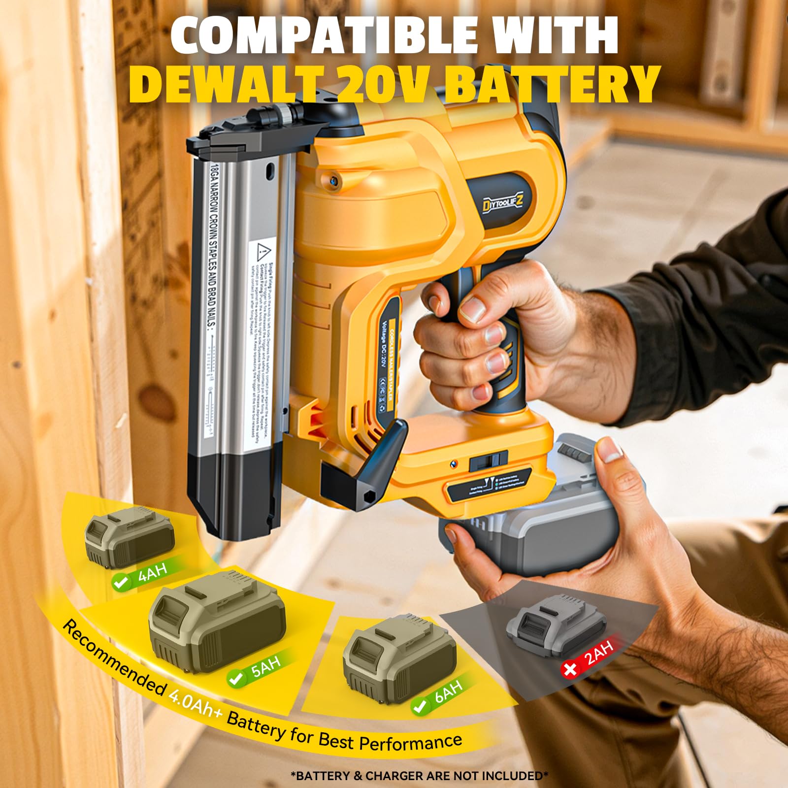 DIYtoolifz DeWalt 20V battery compatibility powers cordless operation