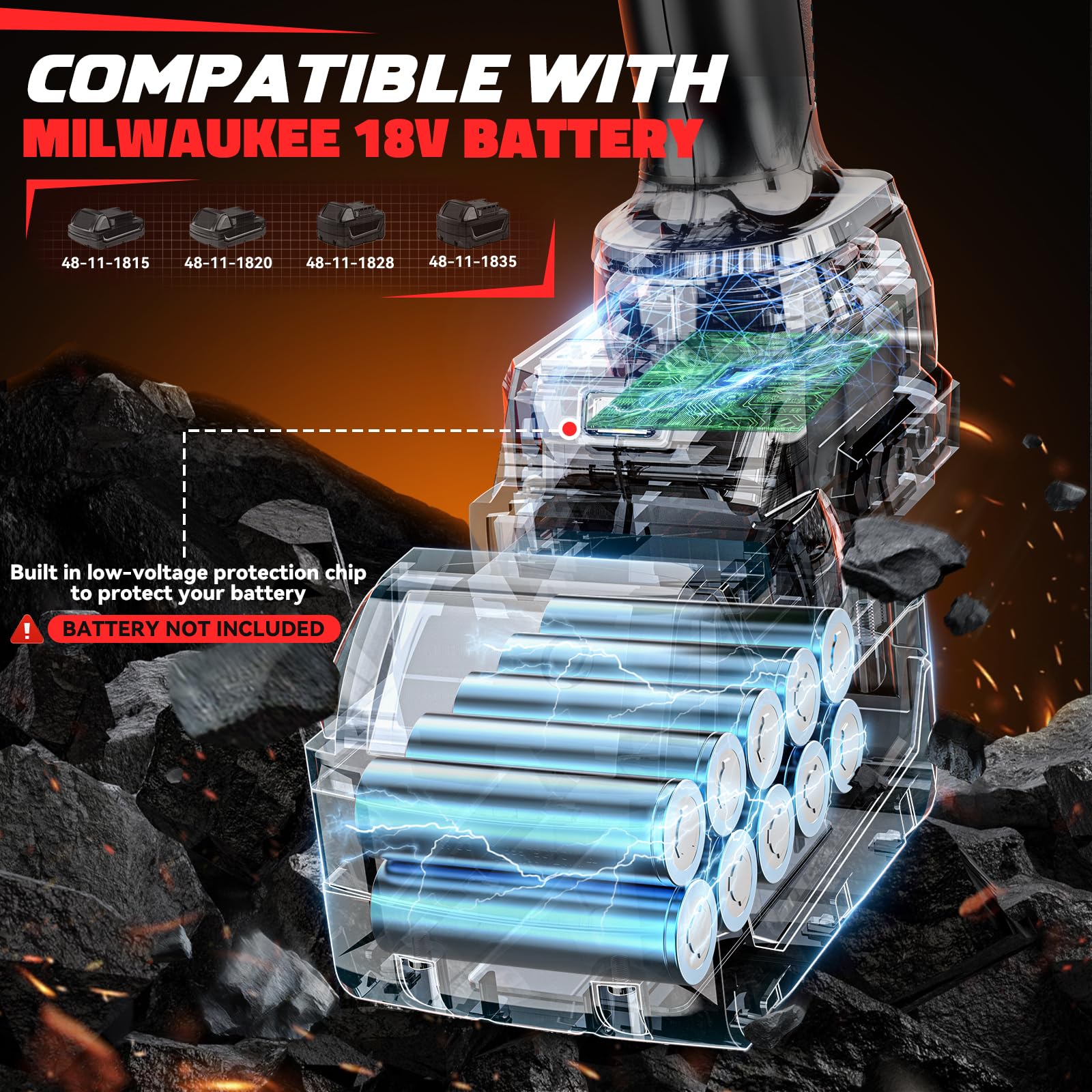 DIYtoolifz integrated LED work light improves visibility in tight spaces