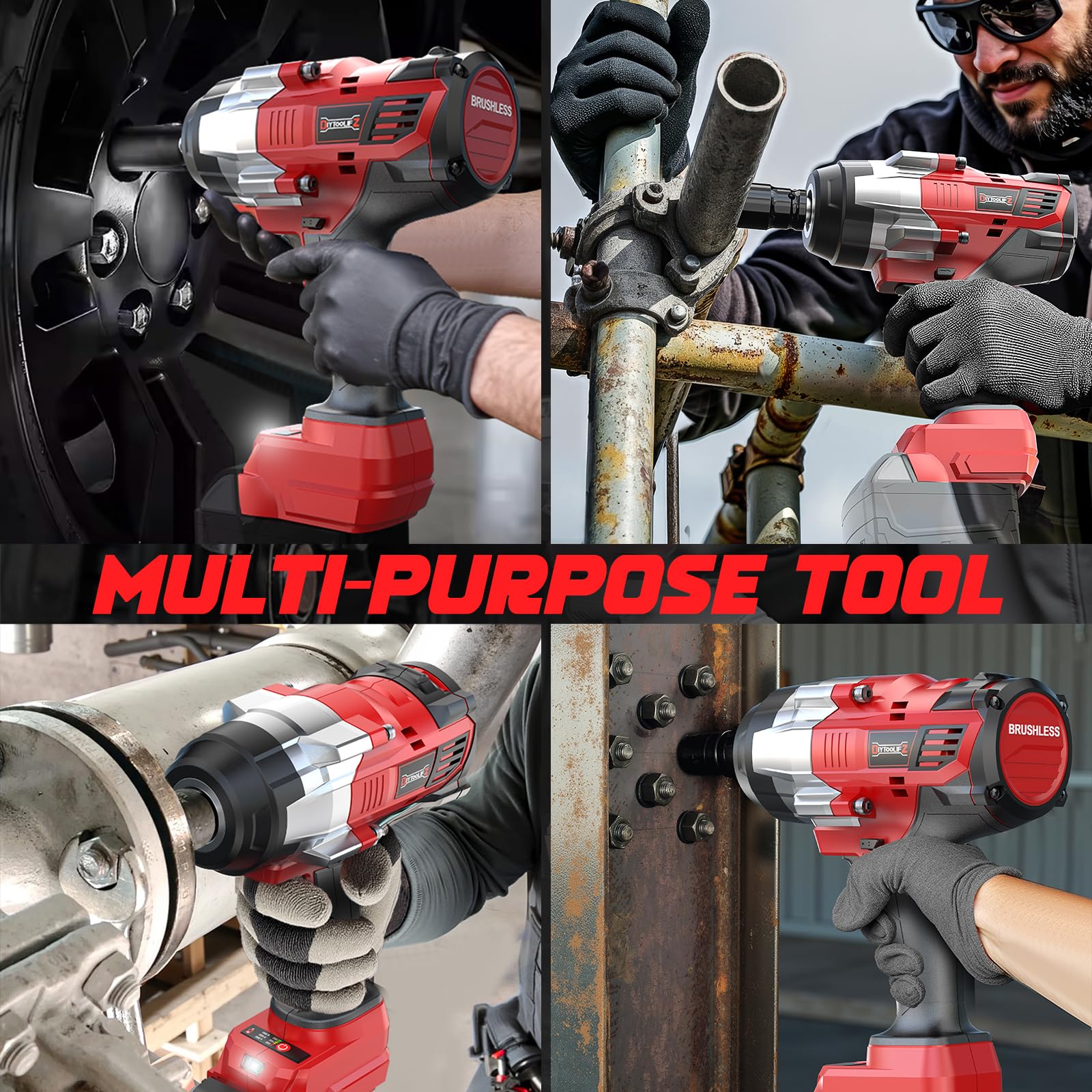 DIYtoolifz high-torque impact wrench in heavy-duty site work.