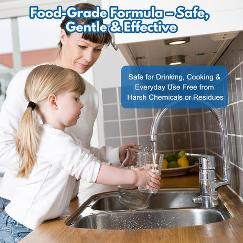 diytoolsman bottle label highlights food-grade formula for well water treatment