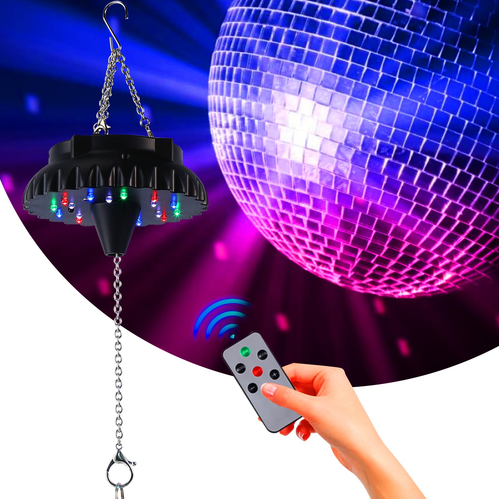 DJBoomy remote disco ball motor for effortless party control.