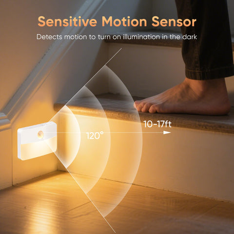 DJBoomy rechargeable motion sensor light eliminates constant battery swaps with long-lasting charge.