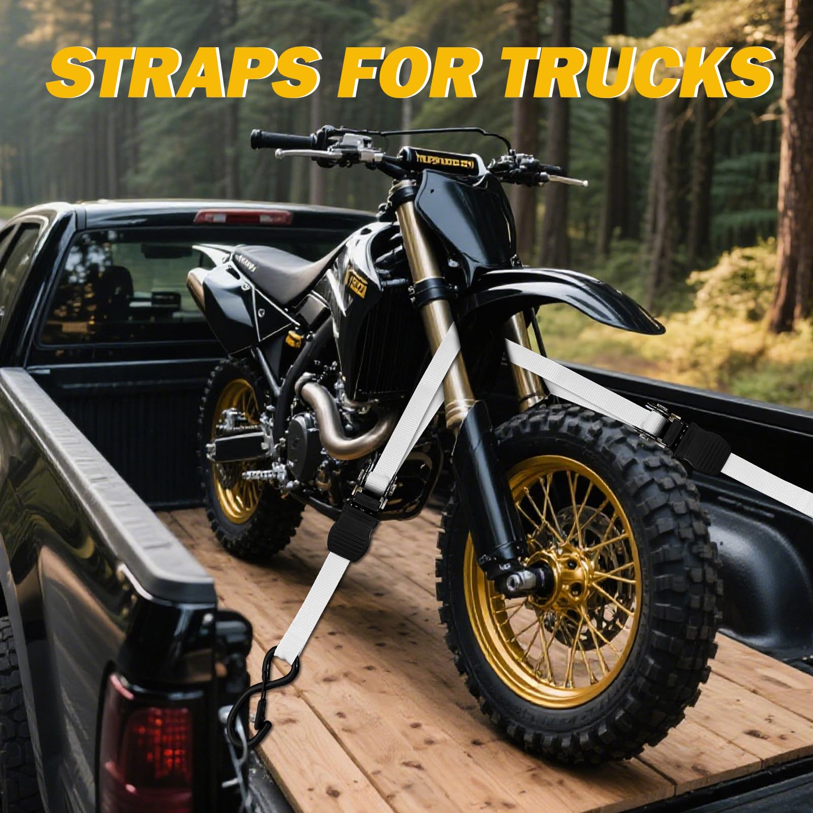 DJDAJIA ratchet strap soft loop white protects delicate cargo.