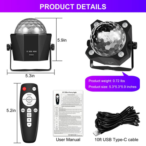 DJPTYGCK desk top glow party light setup for tabletop use