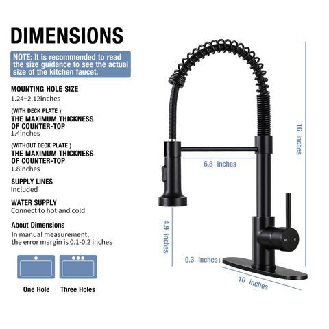 DJS 360-degree swivel nozzle covers the entire sink area