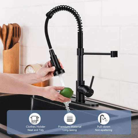 DJS solid stainless steel kitchen faucet for durable performance