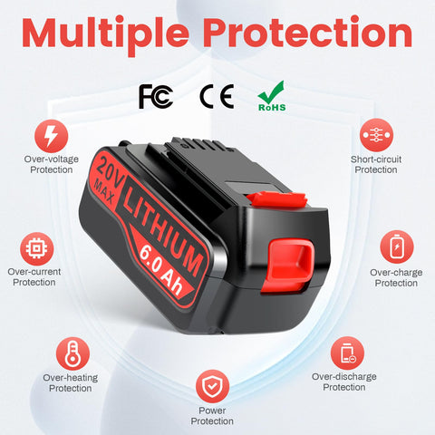 Djsanu 20V battery charging on a Black and Decker charger.