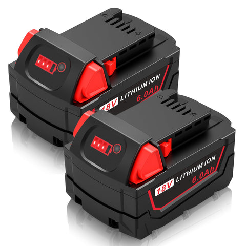 Djsanu WK18 6Ah battery front view, high capacity for longer tool runtime.