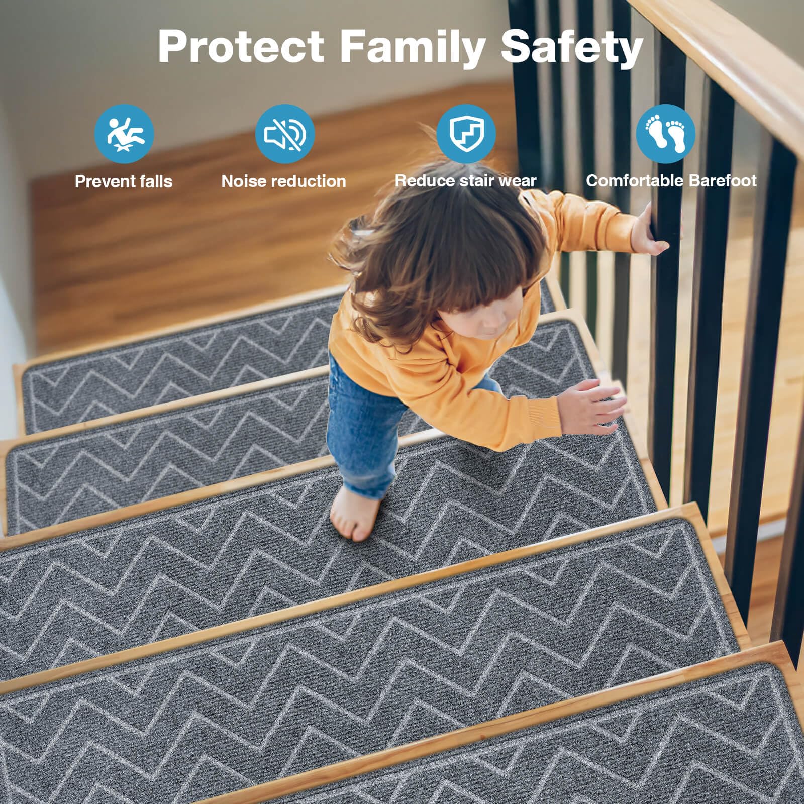 DK177 treads remove cleanly without leaving residue on stairs